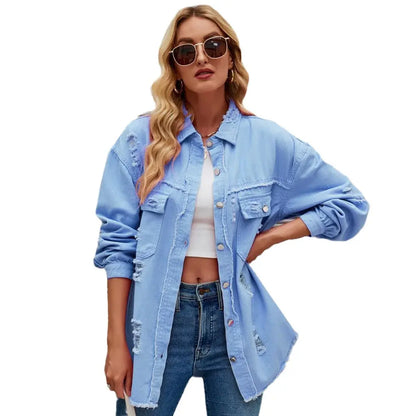 Washed Denim Jacket for Women - Eloy Royal