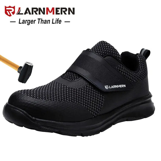 LARNMERN Men's Safety Shoes Steel Toe Construction Protective Footwear Lightweight 3D Shockproof Work Sneaker Shoes For Men - Eloy Royal