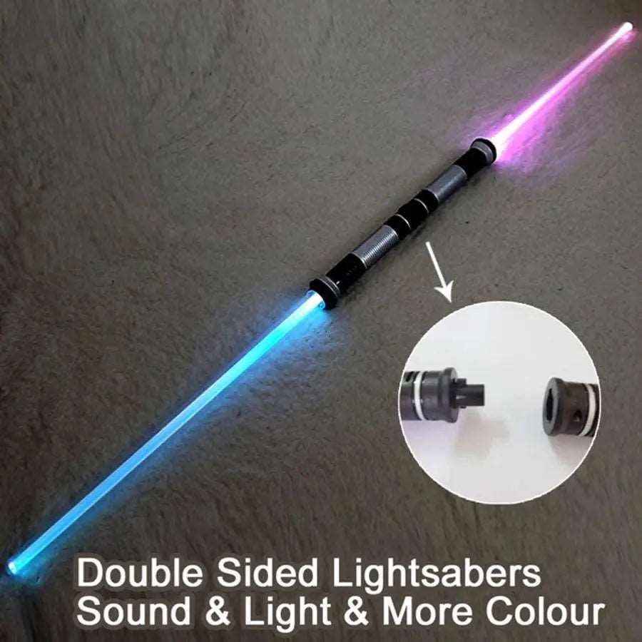 (2 Pieces/Lot) Flashing Lightsaber Laser Double Sword Toys Sound and Light for Boy Girls - Eloy Royal