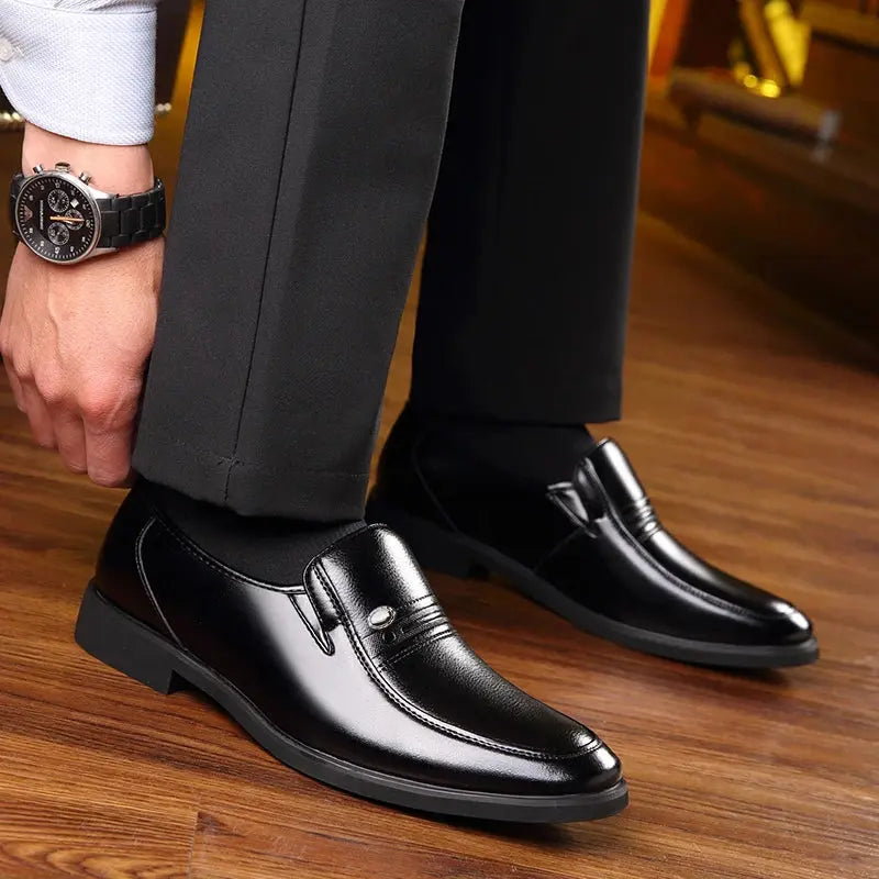 Luxury Business Oxford Leather Shoes Men Breathable Rubber Formal Dress Shoes Male Office Wedding Flats Footwear Mocassin - Eloy Royal