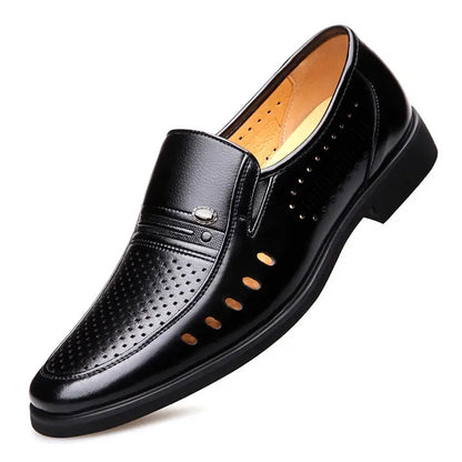 Luxury Business Oxford Leather Shoes Men Breathable Rubber Formal Dress Shoes Male Office Wedding Flats Footwear Mocassin - Eloy Royal