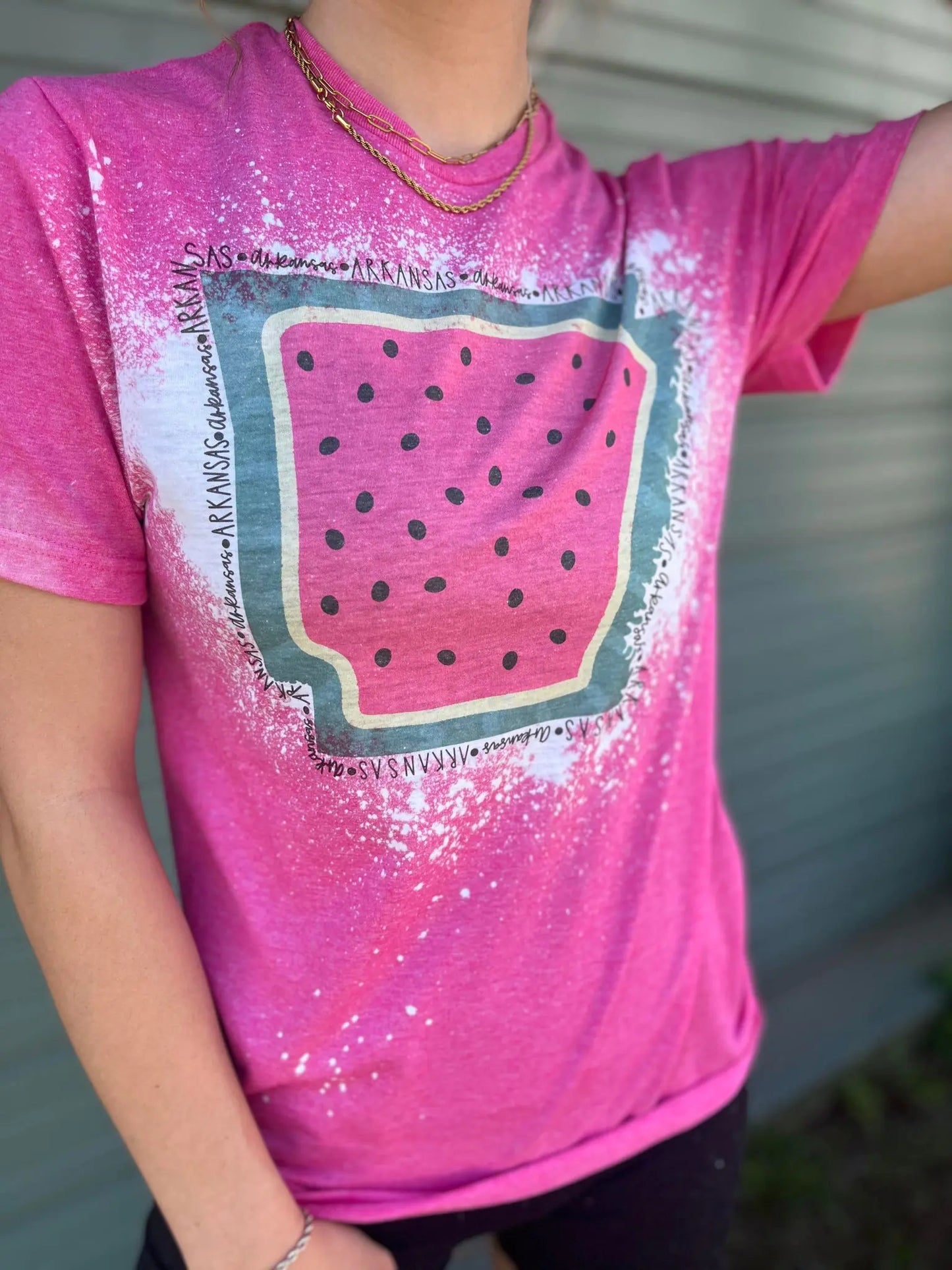 Watermelon Arkansas Bleach Tee