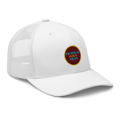 Tropical Maroon Trucker Hat