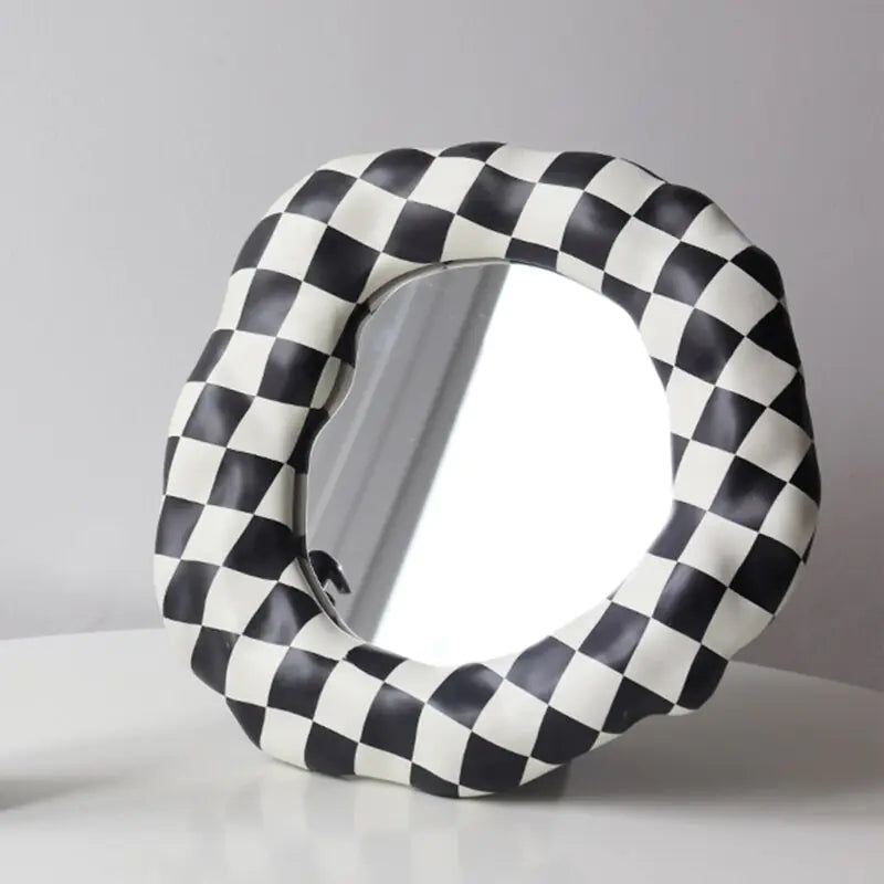 Black & White Checkerboard Vanity Mirror - Eloy Royal