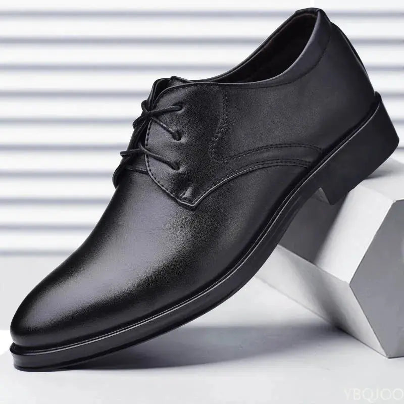 Men Leather Shoes Business Dress Shoes All-Match Casual Shoes Shock-Absorbing Footwear Wear-Resistant - Eloy Royal