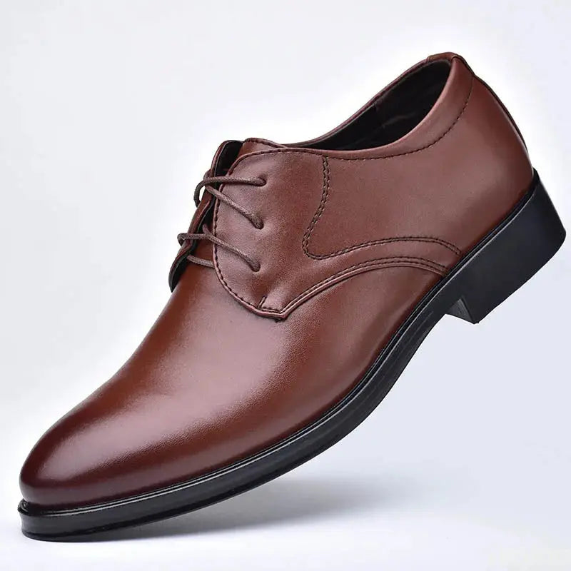 Men Leather Shoes Business Dress Shoes All-Match Casual Shoes Shock-Absorbing Footwear Wear-Resistant - Eloy Royal