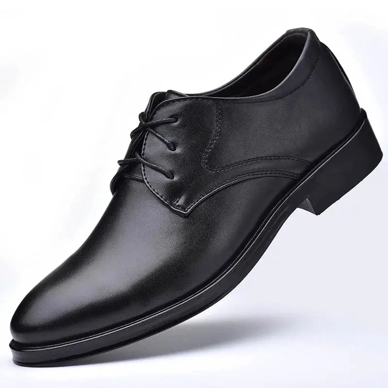 Men Leather Shoes Business Dress Shoes All-Match Casual Shoes Shock-Absorbing Footwear Wear-Resistant - Eloy Royal