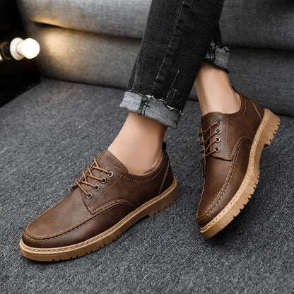 Men Leather Shoes Business Dress Shoes All-Match Casual Shoes Shock-Absorbing Footwear Wear-Resistant - Eloy Royal