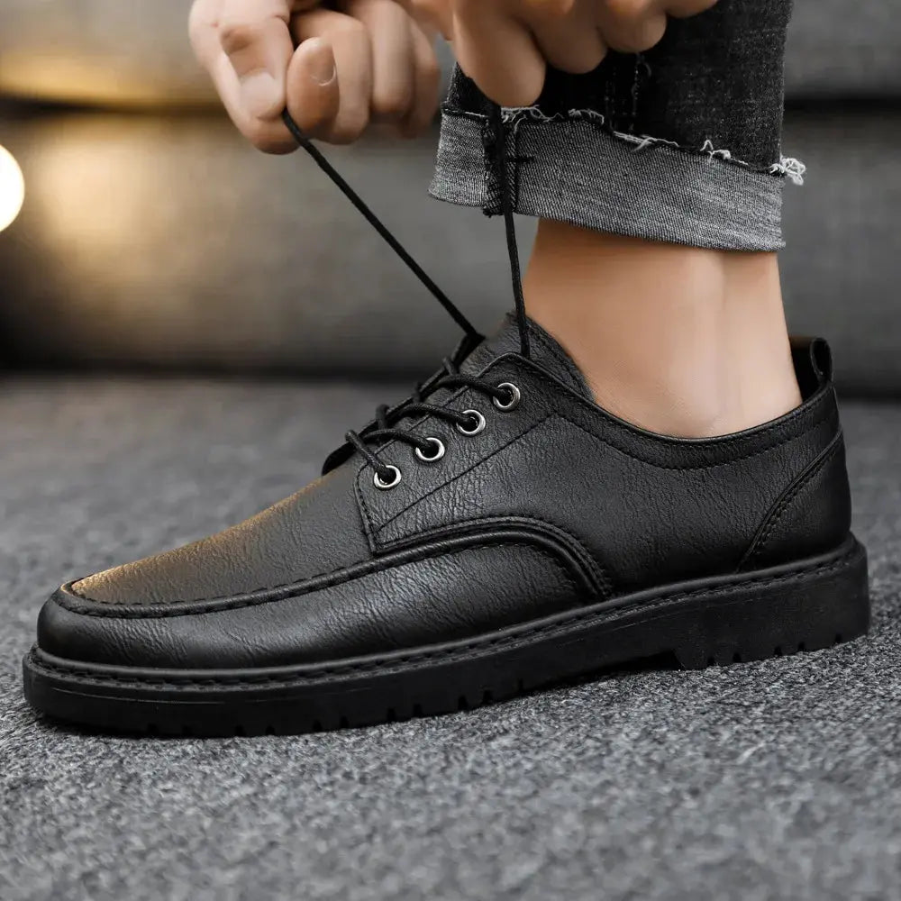 Men Leather Shoes Business Dress Shoes All-Match Casual Shoes Shock-Absorbing Footwear Wear-Resistant - Eloy Royal