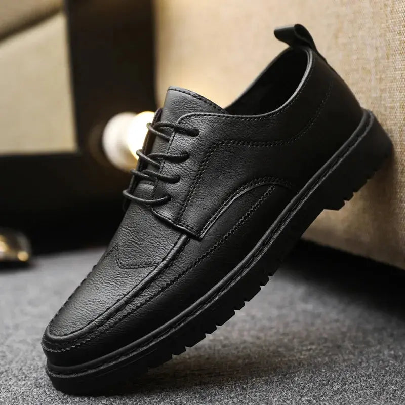 Men Leather Shoes Business Dress Shoes All-Match Casual Shoes Shock-Absorbing Footwear Wear-Resistant - Eloy Royal