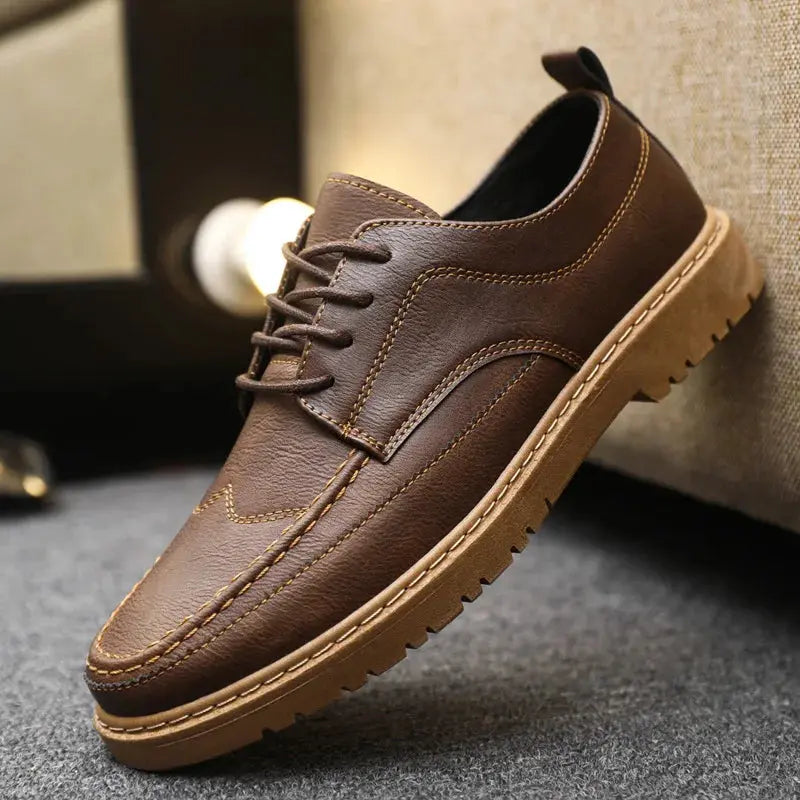 Men Leather Shoes Business Dress Shoes All-Match Casual Shoes Shock-Absorbing Footwear Wear-Resistant - Eloy Royal