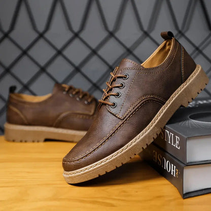 Men Leather Shoes Business Dress Shoes All-Match Casual Shoes Shock-Absorbing Footwear Wear-Resistant - Eloy Royal