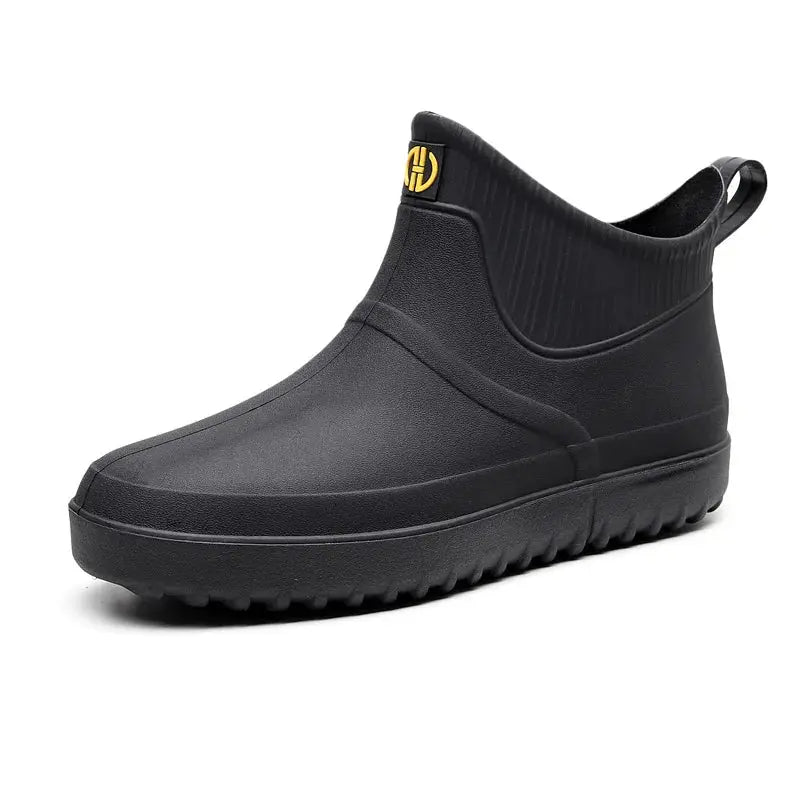 Men Non-slip Waterproof Rain Boots Footwear Kitchen Work Car Wash Rubber Shoes Fashion Ankle Casual Rain Shoes Keep Warm Winter - Eloy Royal