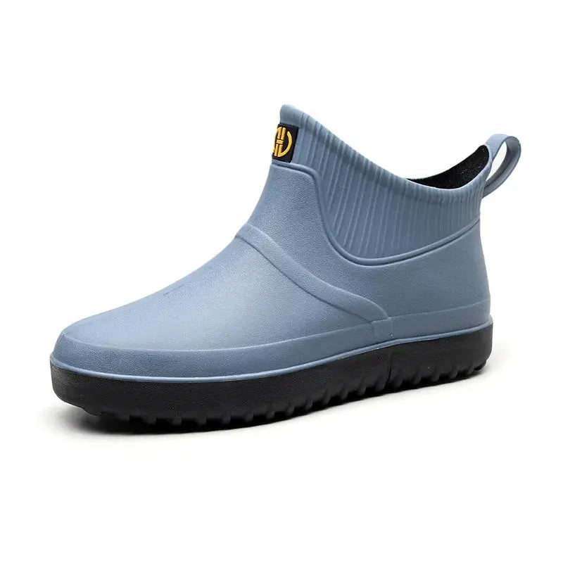 Men Non-slip Waterproof Rain Boots Footwear Kitchen Work Car Wash Rubber Shoes Fashion Ankle Casual Rain Shoes Keep Warm Winter - Eloy Royal