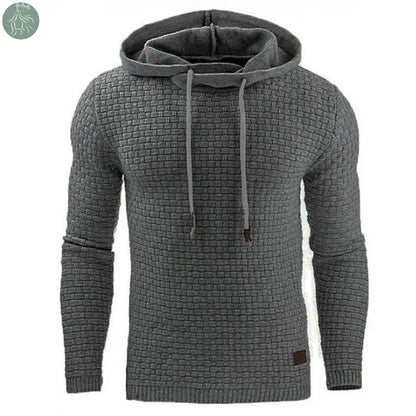 Men's Jacquard Sweater Long-sleeved Hoodie Warm Color Hooded Sweatshirt Jacket - Eloy Royal