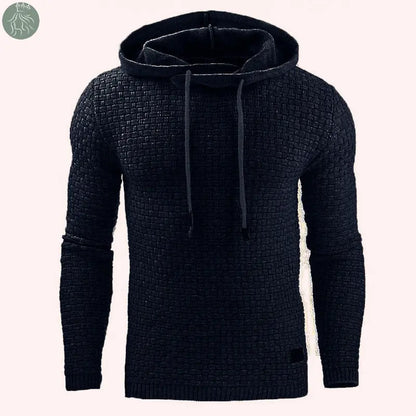 Men's Jacquard Sweater Long-sleeved Hoodie Warm Color Hooded Sweatshirt Jacket - Eloy Royal