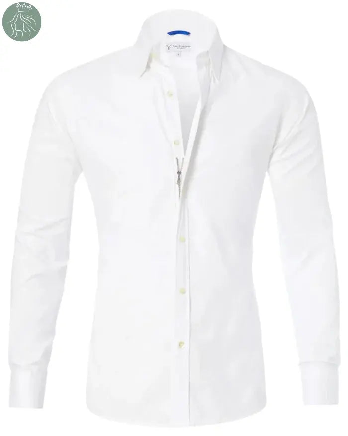 Men's Shirt Zipper Shirt Hidden Fake Button - Eloy Royal