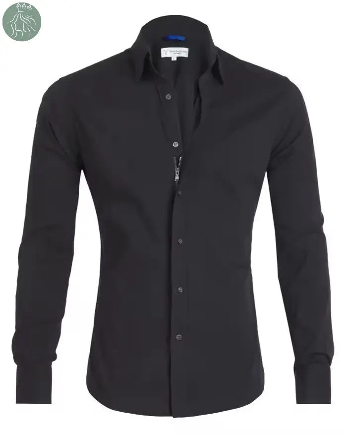 Men's Shirt Zipper Shirt Hidden Fake Button - Eloy Royal