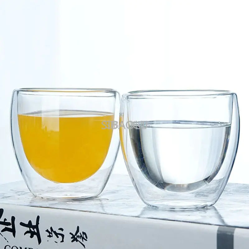 Heat Resistant Double Wall Glass Cup