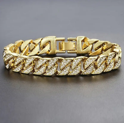 Miami Gold Curb Cuban Bracelet - Eloy Royal