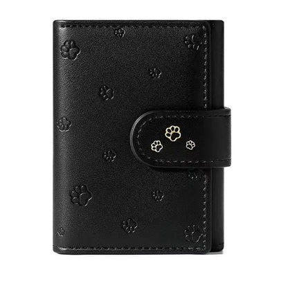 Small Paw Print Wallets Black