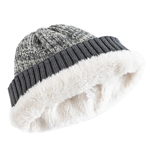 Two-Tone Winter Knitted Beanie - Eloy Royal