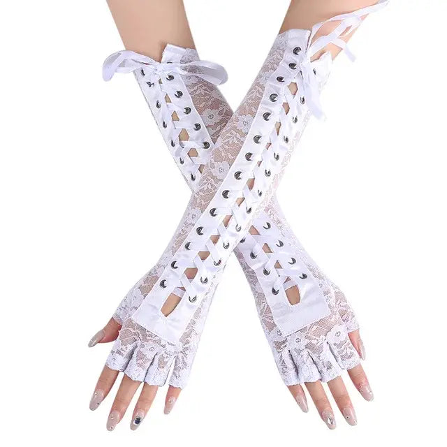 Elbow Length Half-finger Gloves - Eloy Royal