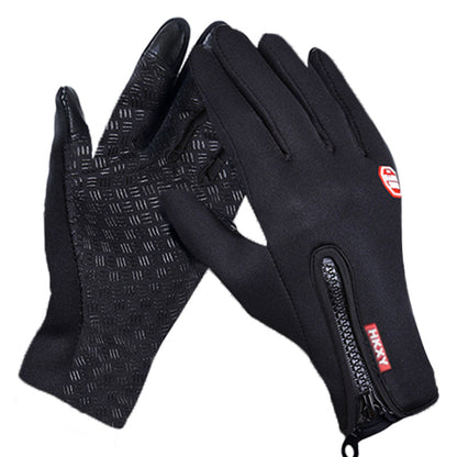 Touch Screen Gloves Winter Warm Fleece Gloves Men&#039;s And Women&#039;s Riding Outdoor Sports Non-slip Snow Mountaineering Zipper Motorcycle