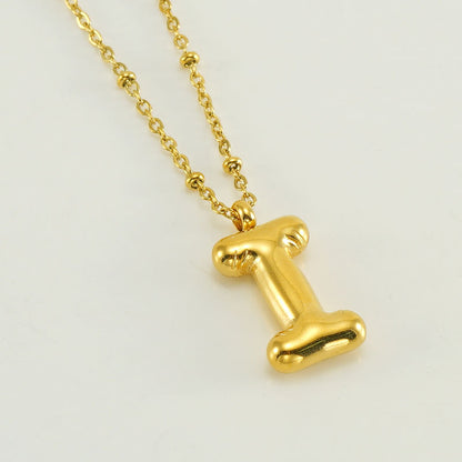 Women's Fashion Bubble Letter Pendant Letter Necklace