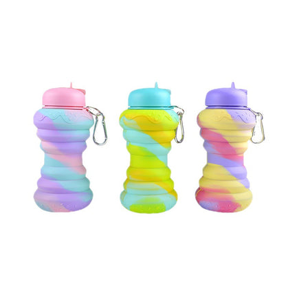 Creative Silicone Foldable Outdoor Sports Portable Travel Water Bottle