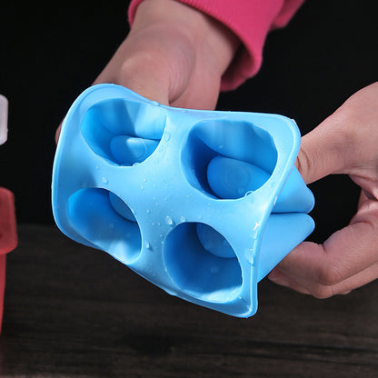 Silicone Four-hole Ice Tray DIY Quick-frozen Soft Hollow - Eloy Royal