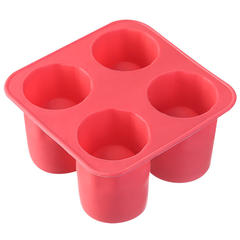 Silicone Four-hole Ice Tray DIY Quick-frozen Soft Hollow - Eloy Royal