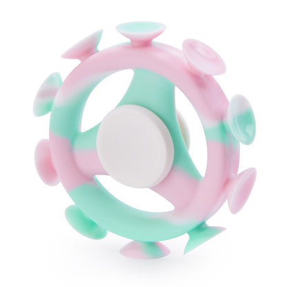 Sucker Rotating Fingertip Gyro Silicone Toy