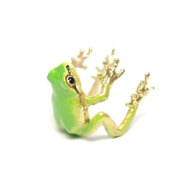 Fashion Jewelry Tree Frog Ear Clip Cute Frog Adjustable Ring