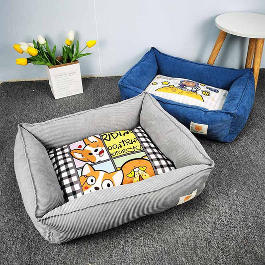 Fabric Craft Printing Square Warm Pet Bed - Eloy Royal