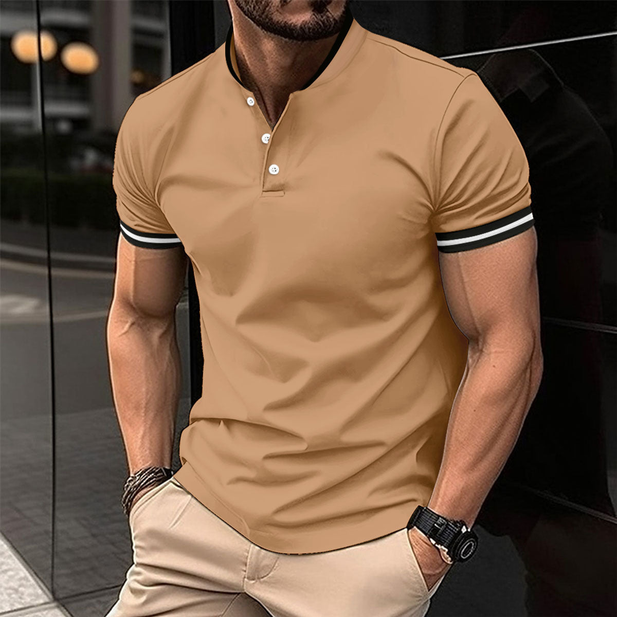 Men's Sports Button Pocket Short Sleeved - Eloy Royal