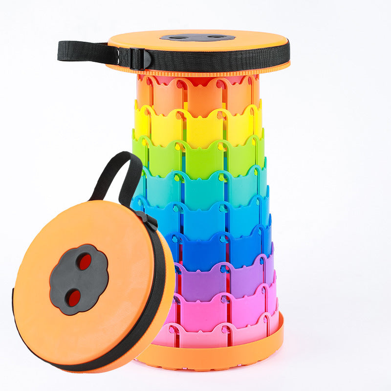 Children's Rainbow Folding Stool Portable Retractable Chair - Eloy Royal