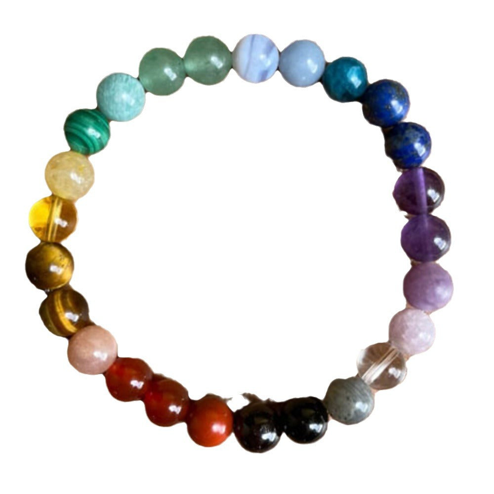 Bohemian Rainbow Color Rough Stone Bracelet