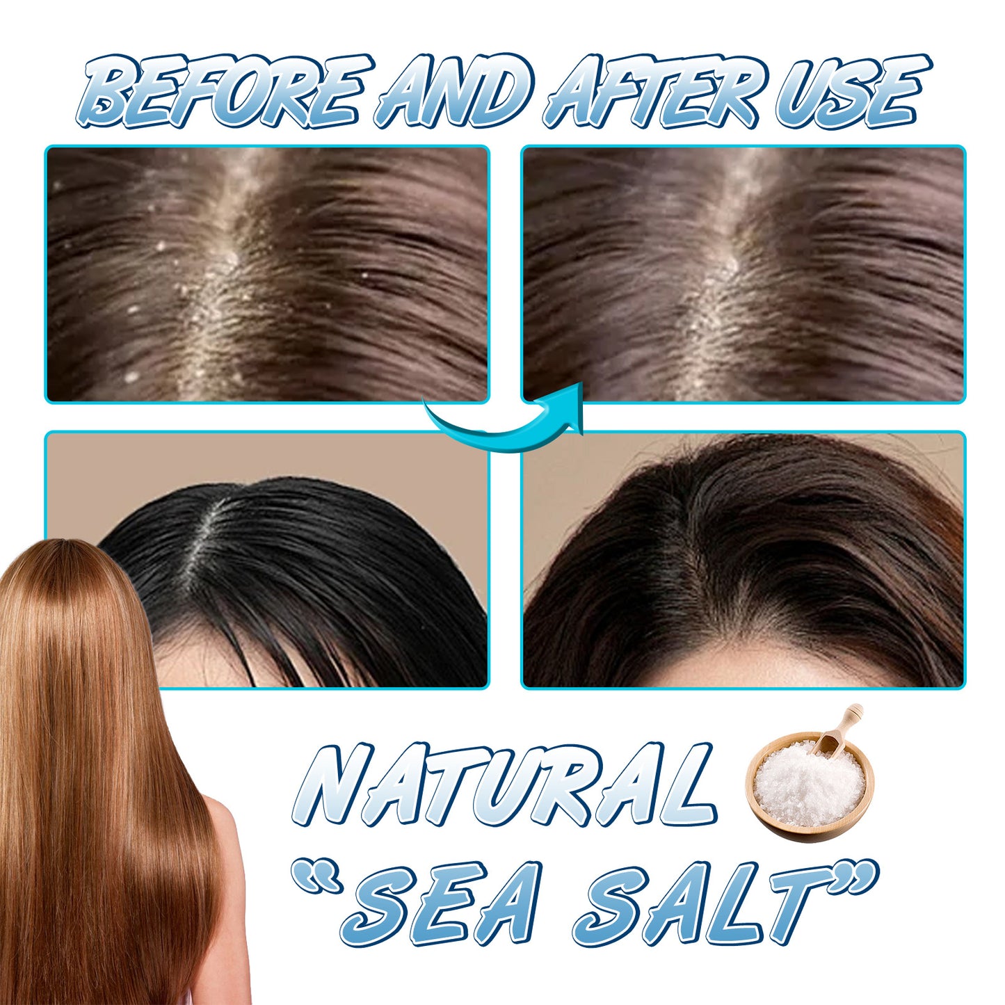 Sea Salt Anti-dandruff Shampoo Deep Cleaning