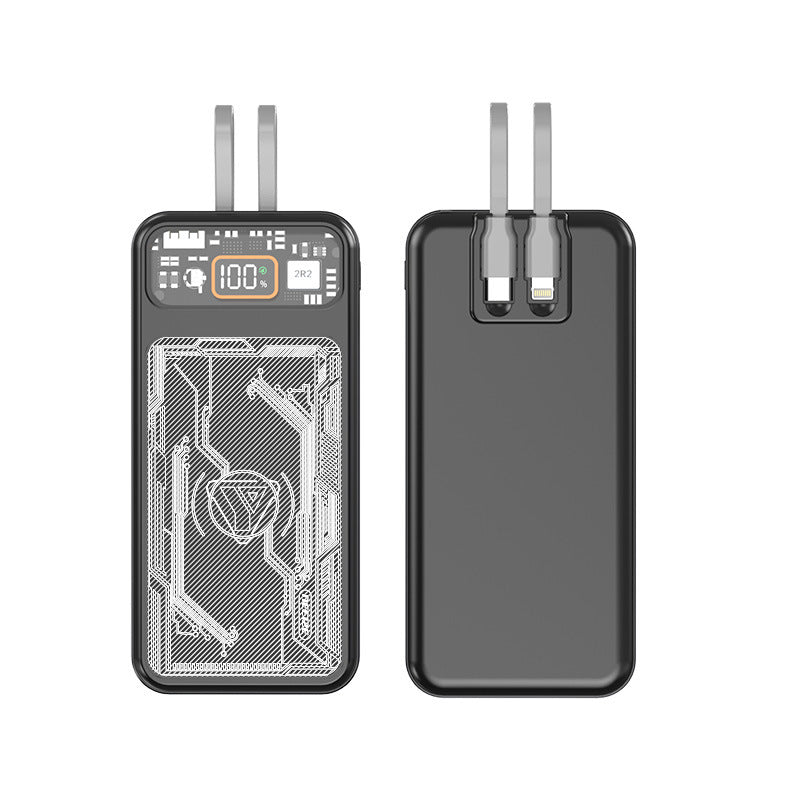 With Cable Large Capacity Portable Power Two-way Fast Charging With Digital Display - Eloy Royal