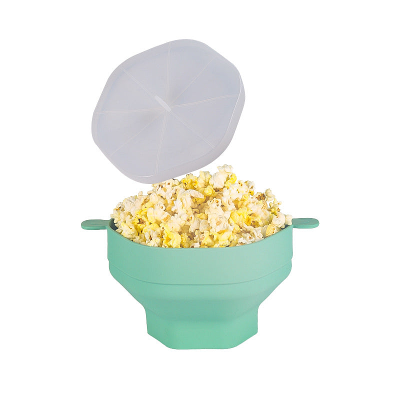 Silicone Popcorn Bucket High Temperature Resistant With Cover - Eloy Royal