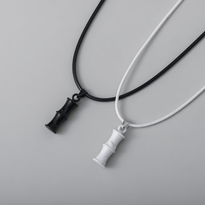 Whistle Adjustable Decompression Round Tube Pendant Necklace