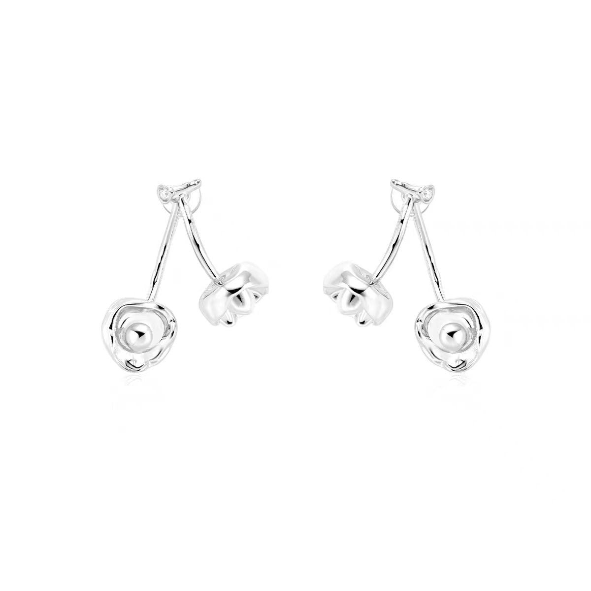 Women's Fashion Silver Plated Dual-wear Earrings