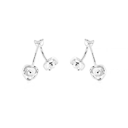 Women's Fashion Silver Plated Dual-wear Earrings