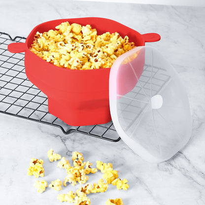 Silicone Popcorn Bucket High Temperature Resistant With Cover - Eloy Royal