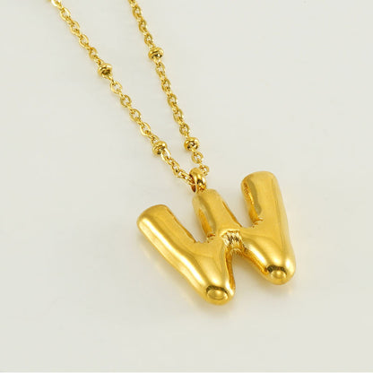 Women's Fashion Bubble Letter Pendant Letter Necklace