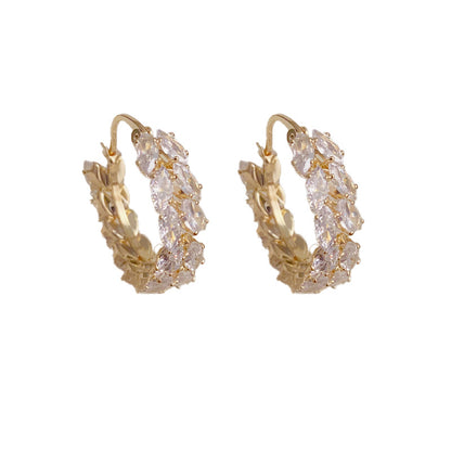 Special-interest Design Zircon Wheat Earring