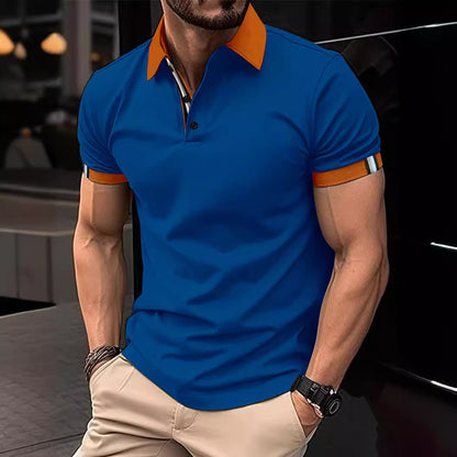 Men's Casual Button Solid Color Short Sleeves - Eloy Royal