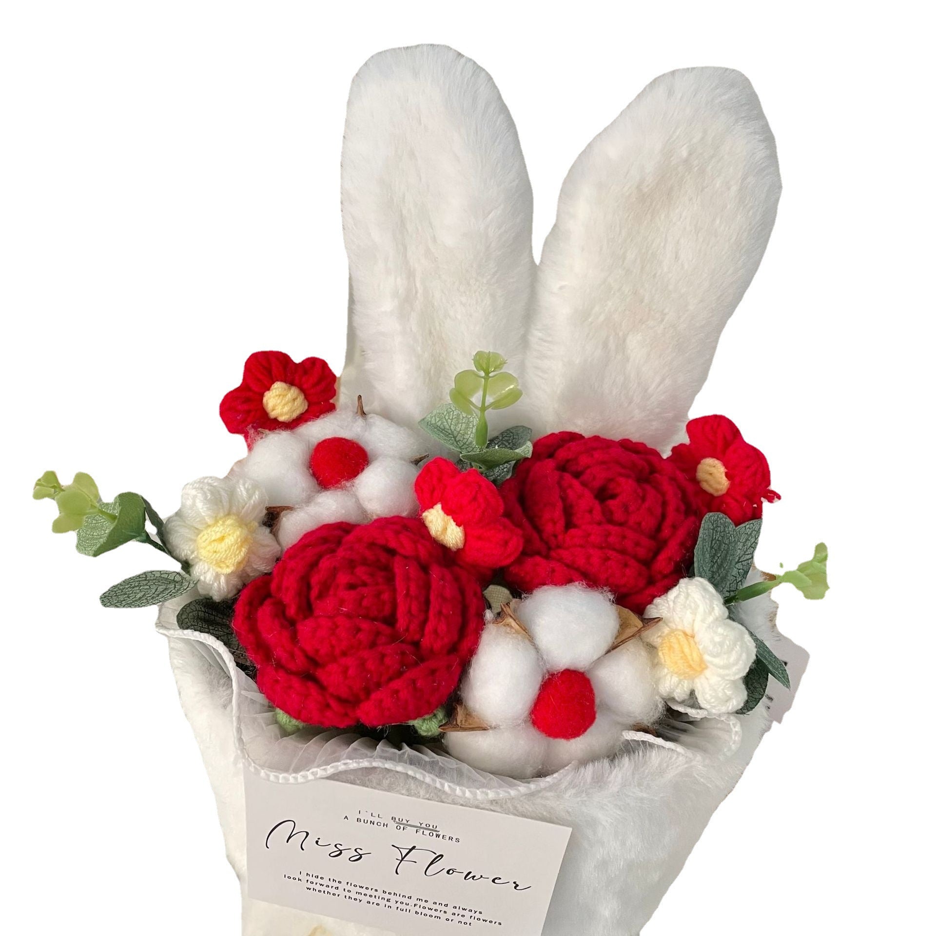 Creative Knitted Rabbit Ear Bouquet Doll - Eloy Royal