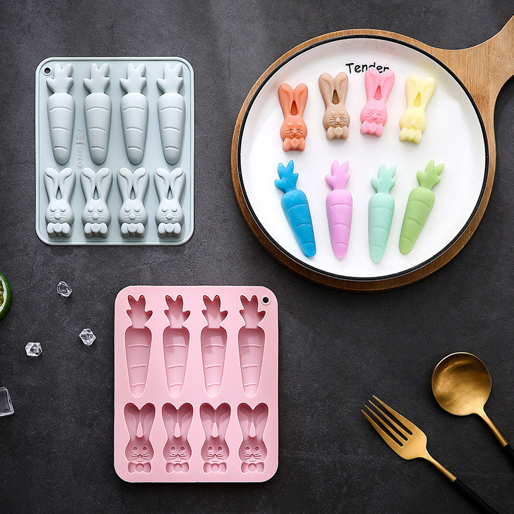 8-piece Carrot Rabbit Shape Silicone Baking Mold - Eloy Royal